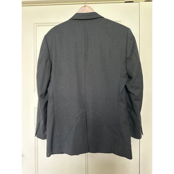 Jos A Bank Suit Mens 40R Charcoal Gray Wool Classic Blazer 33x329 Pants Set FLAW - Picture 6 of 16